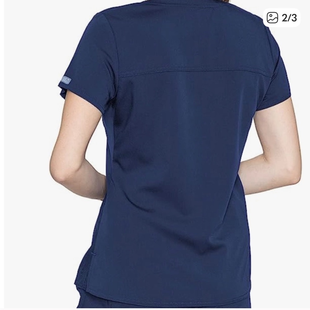 Med Couture Women's Short Sleeve Scrub Top - Picture 2 of 5
